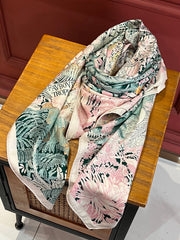 HERMES 25S SCARF 140 IN SILK CASHMERE 987478