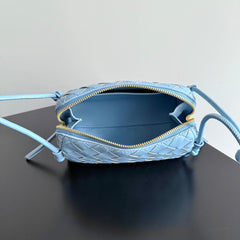 CONCERT POUCH 18.5 IN LIGHT BLUE LAMBSKIN