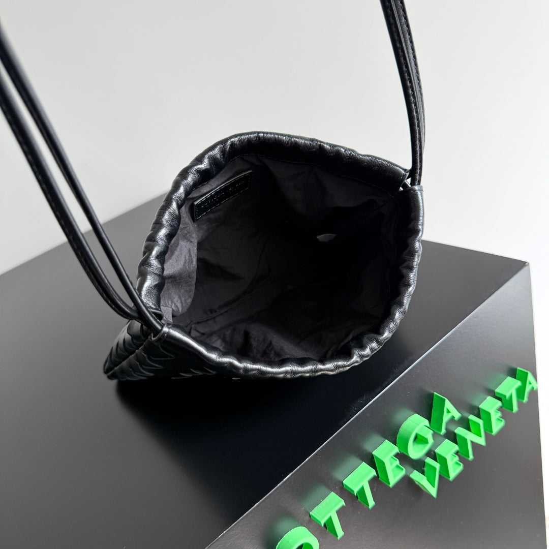 SMALL DUSTBAG 21 IN BLACK LAMBSKIN