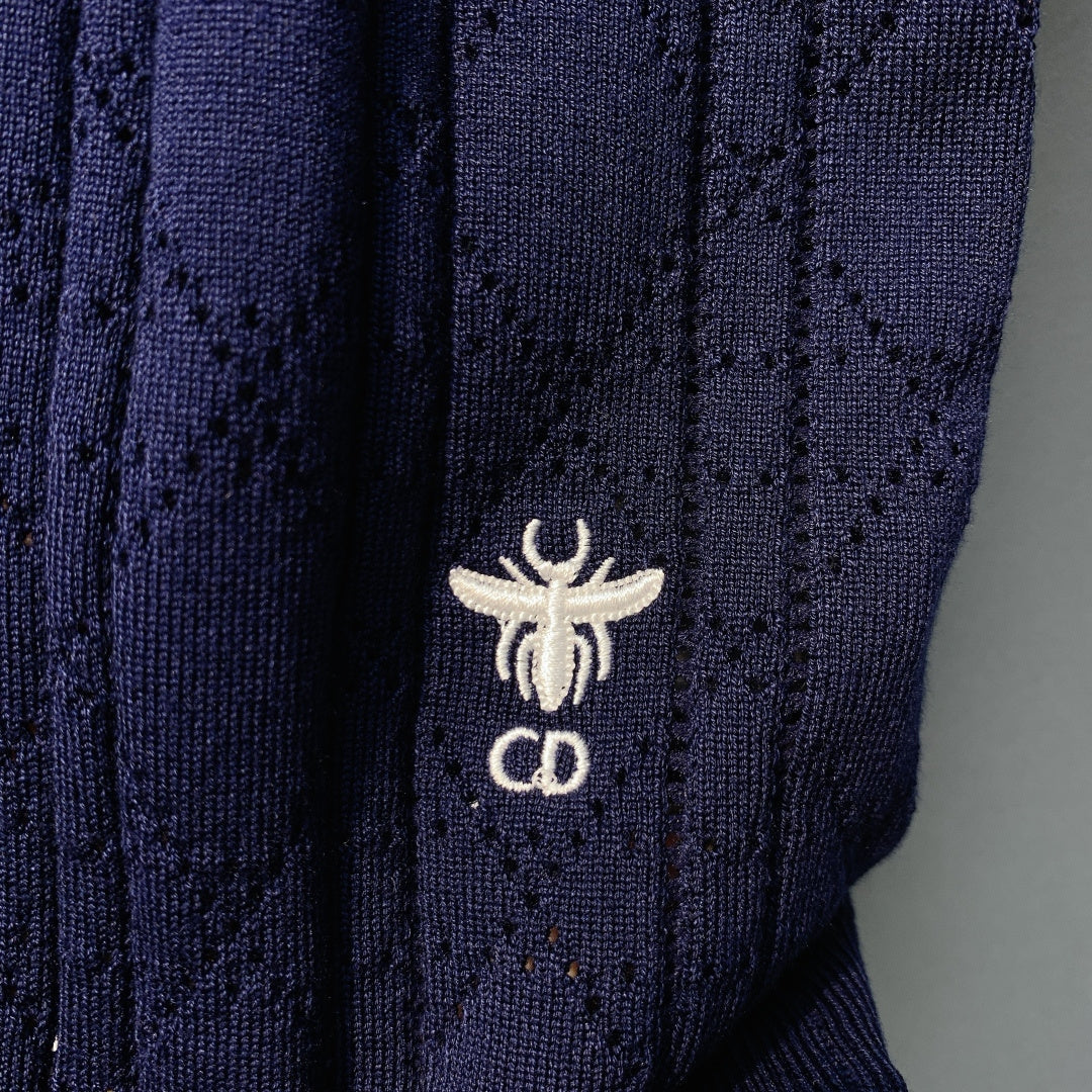 DIOR 26S SHORT-SLEEVE POLO SWEATER 1212