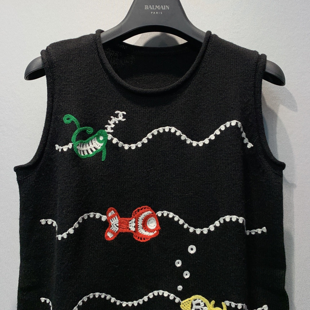 CHANEL 26S SLEEVELESS KNIT TOP 1427