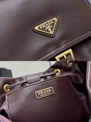PRADA 25S EXPLORE MEDIUM BACKPACK 29 IN SIENNA CALFSKIN GOLD HARDWRE
