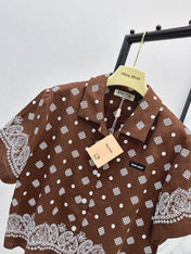 MIUMIU 26S LOOSE FIT SHORT SLEEVED SHIRT 968