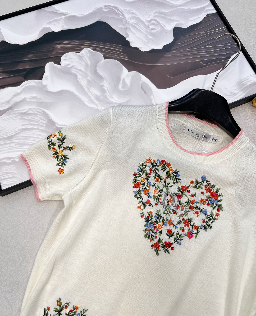 DIOR 26S SHORT-SLEEVE CREW-NECK KNIT T-SHIRT 1124