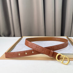 DIOR 25S BELT 30 MM IN BROWN CALFSKIN 564809