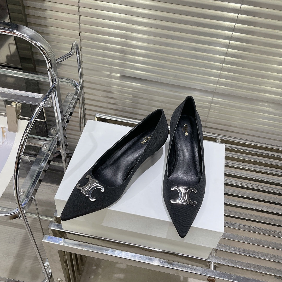 WOMEN'S HIGH HEELS BLACK CALFSKIN