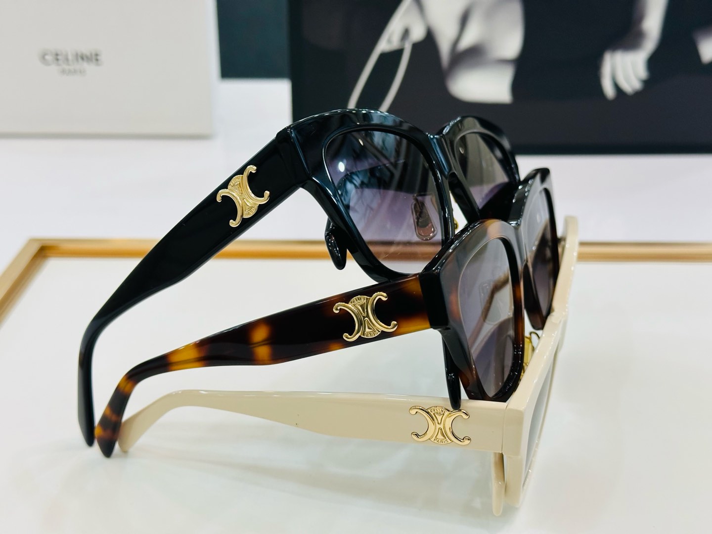 TRIOMPHE SUNGLASS CL40253F IN ACETATE