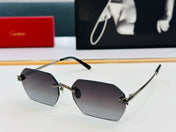 PANTHÈRE RIMLESS GEOMETRIC FRAME SUNGLASSES CT0504S IN METAL
