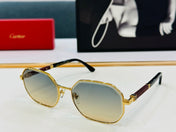 PREMIÈRE GEOMETRIC FRAME SUNGLASSES CT0492S IN METAL