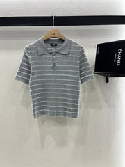 CHANEL SHORT SLEEVE KNIT TOP