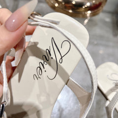 VIV' BY THE SEA SANDALS IN WHITE CALFSKIN