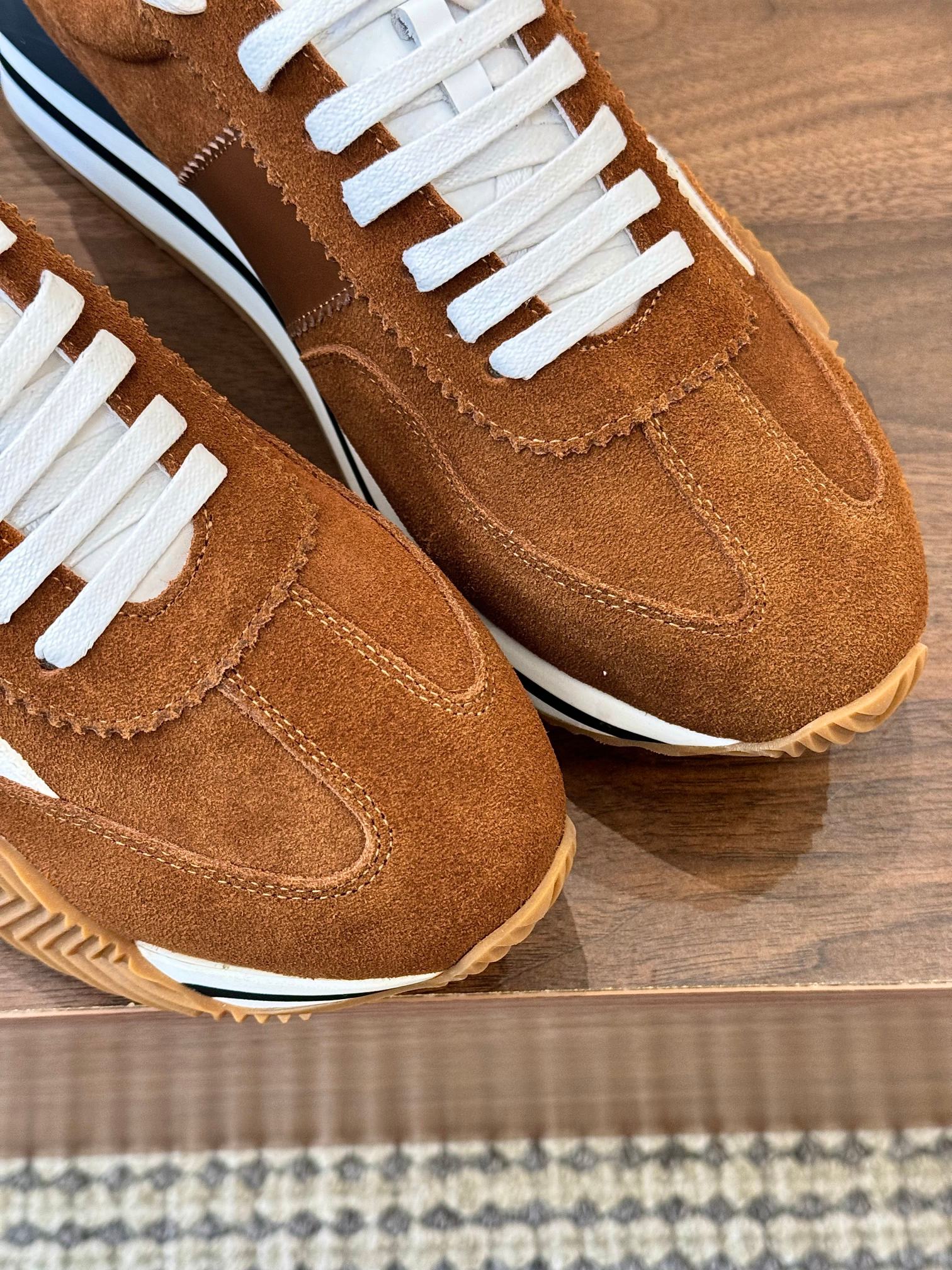 TOM FORD SNEAKERS IN TAN BROWN SUEDE 432168