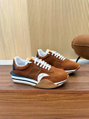 TOM FORD SNEAKERS IN TAN BROWN SUEDE 432168