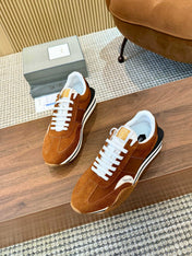 TOM FORD SNEAKERS IN TAN BROWN SUEDE 432168