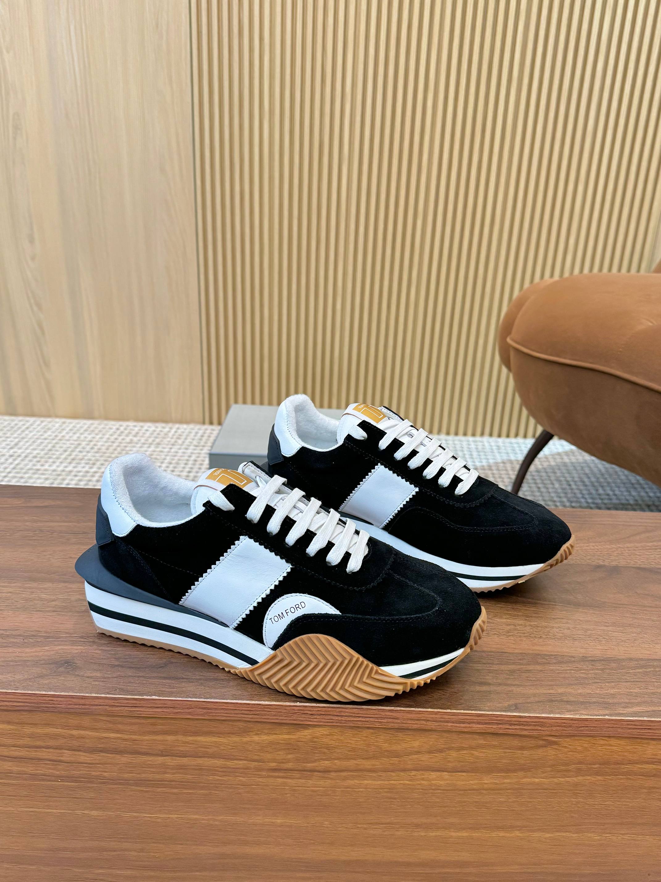 TOM FORD SNEAKERS IN BLACK SUEDE 432171