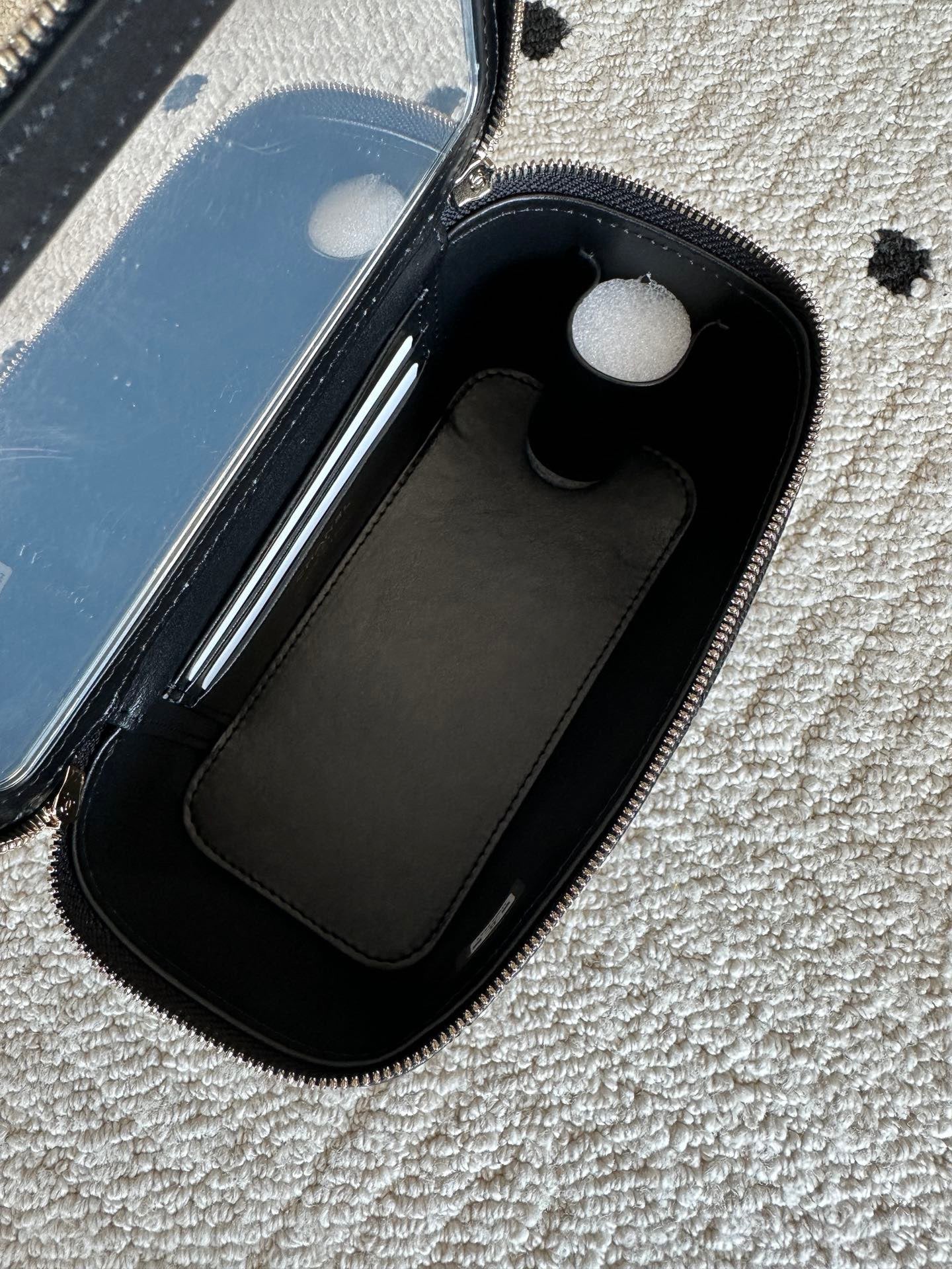 CHANEL 25S VANITY BAG 17 IN BLACK CAVIAR LEATHER WITH GOLD HARDWARE