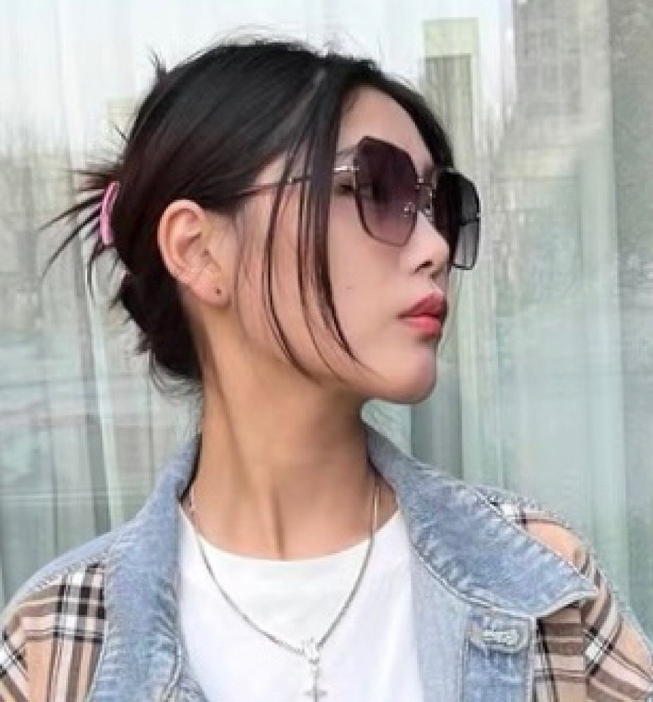 SPECIALIZED FIT ROUND-FRAME SUNGLASSES 8660 IN METAL