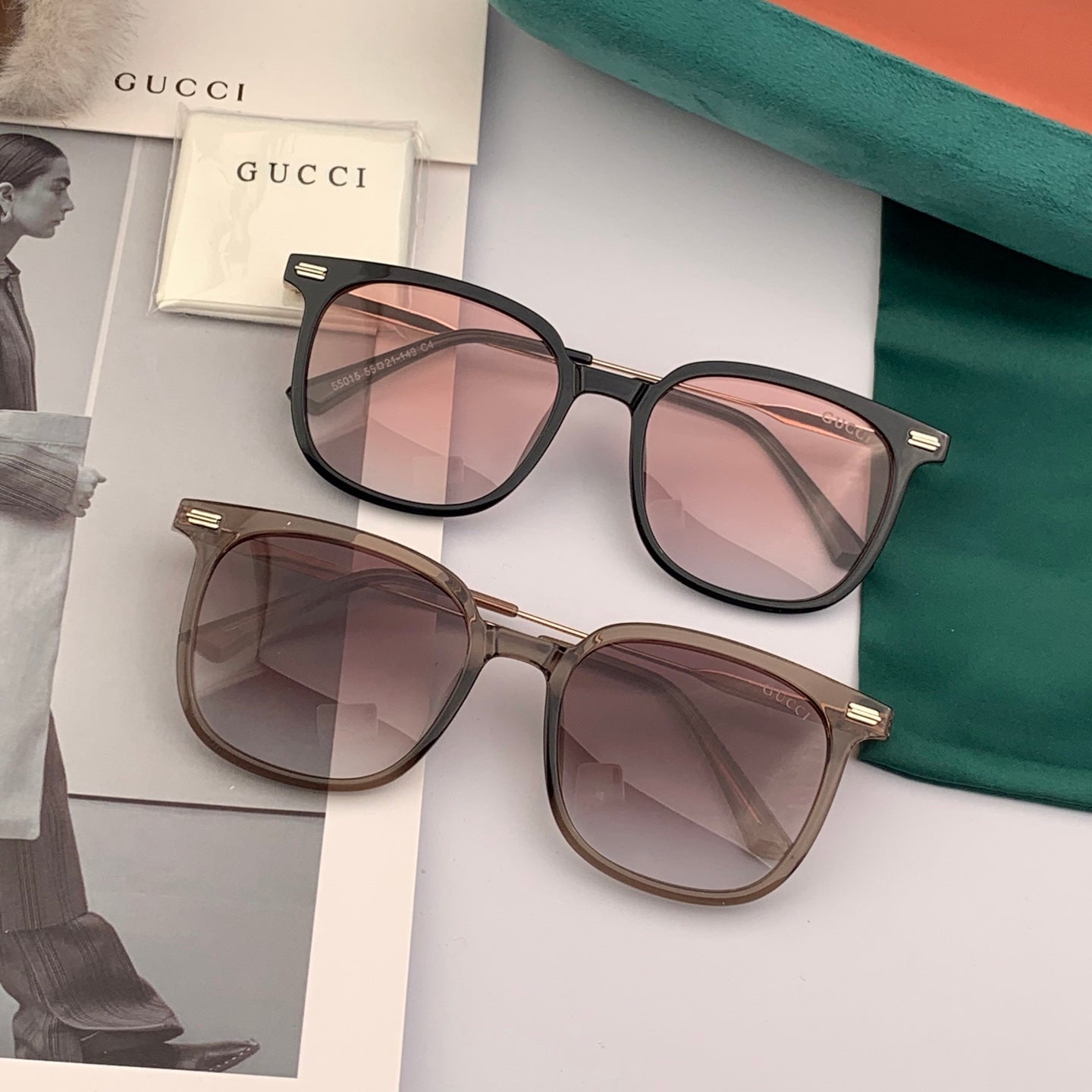 SQUARE FRAME SUNGLASSES G55501 IN ACETATE