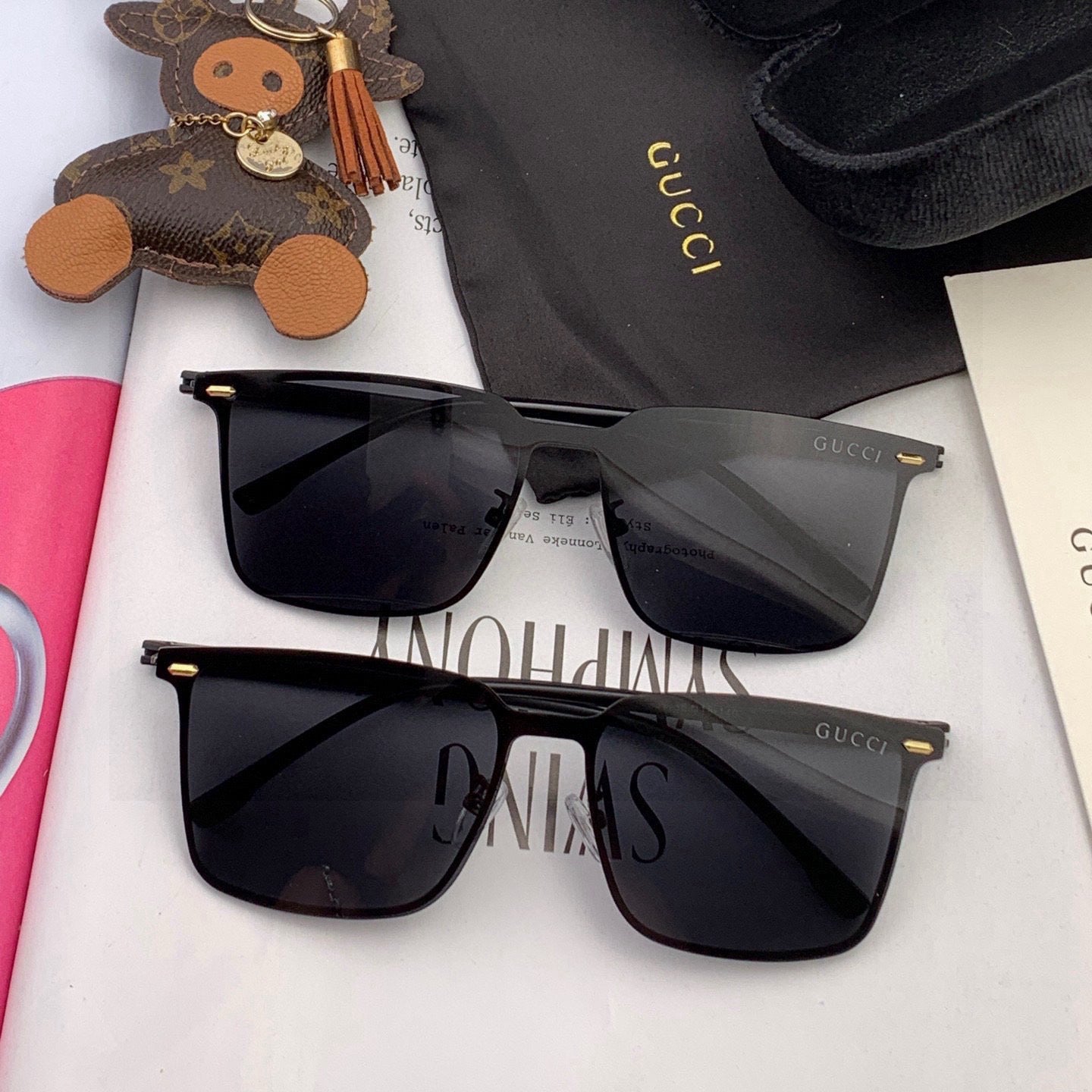 RECTANGULAR FRAME SUNGLASSES G11363 IN METAL