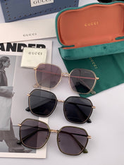 SQUARE FRAME SUNGLASSES G8384 IN METAL AND ACETATE