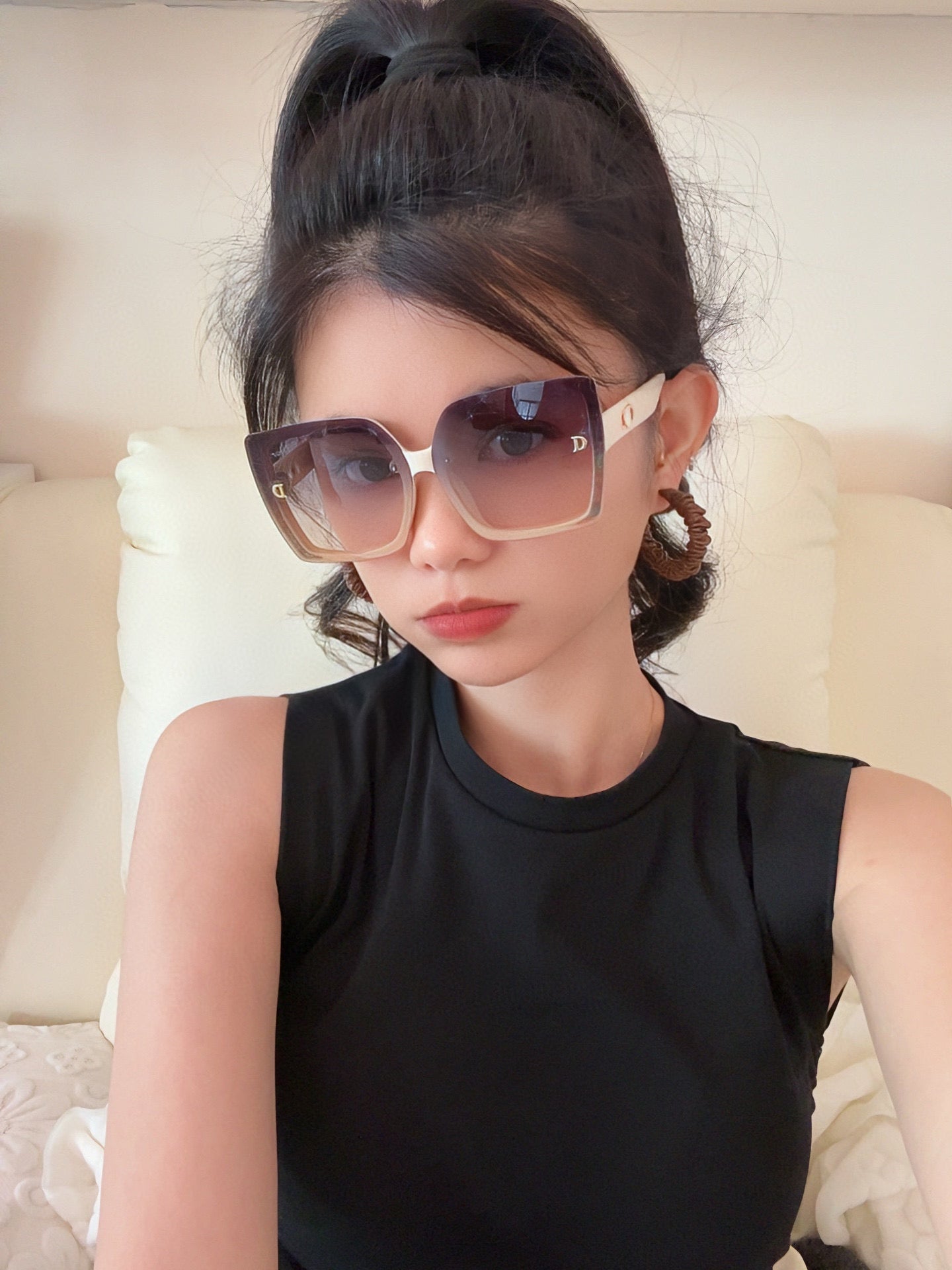 MONTAIGNE SUNGLASS D2302 IN ACETATE EMBOSSED LOGO