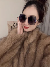 OVERSIZED SQUARE FRAME SUNGLASSES G9388 IN METAL