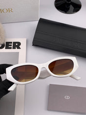 MONTAIGNE SUNGLASS D8620 IN WHITE ACETATE BROWN LENSES