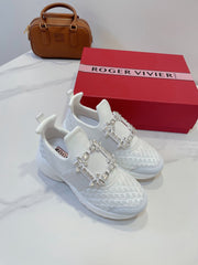 VIV' RUN SNEAKERS IN WHITE TECHNICAL FABRICS TRASS BUCKLE