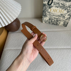DIOR 25S BELT 25 MM IN BROWN CALFSKIN 572162