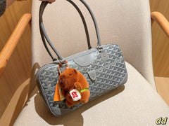 SAINT MARTIN BAG 35 IN GREY GOYARDINE CANVAS AND CALFSKIN