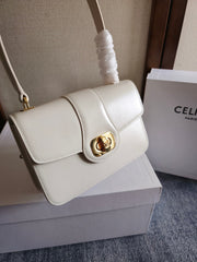 JOSEPHINE BAG 18.5 IN WHITE PATENT CALFSKIN