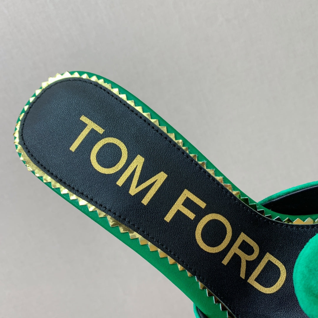 HIGH HEEL MULE 10 CM IN TEAL GREEN SUEDE