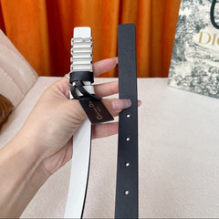 DIOR 25S BELT 20 MM IN WHITE CALFSKIN 562037