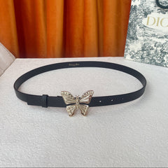 DIOR 25S BELT 20 MM IN BLACK CALFSKIN 567923