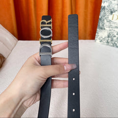 DIOR 25S BELT 20 MM IN BLACK CALFSKIN 562162