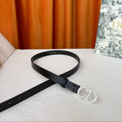 DIOR 25S BELT 20 MM IN BLACK CALFSKIN 595243