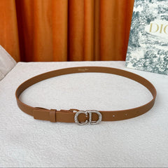 DIOR 25S BELT 20 MM IN BROWN CALFSKIN 595250