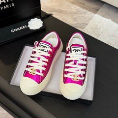 BIG-HEAD COOKIE SHOES IN MAGENTA PURPLE LAMBSKIN