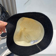 STRAW BUCKET HAT IN BEIGE 672974