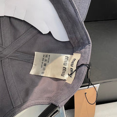 MM BASEBALL CAP IN GREY ORANGE FABRIC BRAND EMBROIDERY