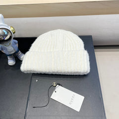 BEANIE HAT IN WHITE WOOL 434957