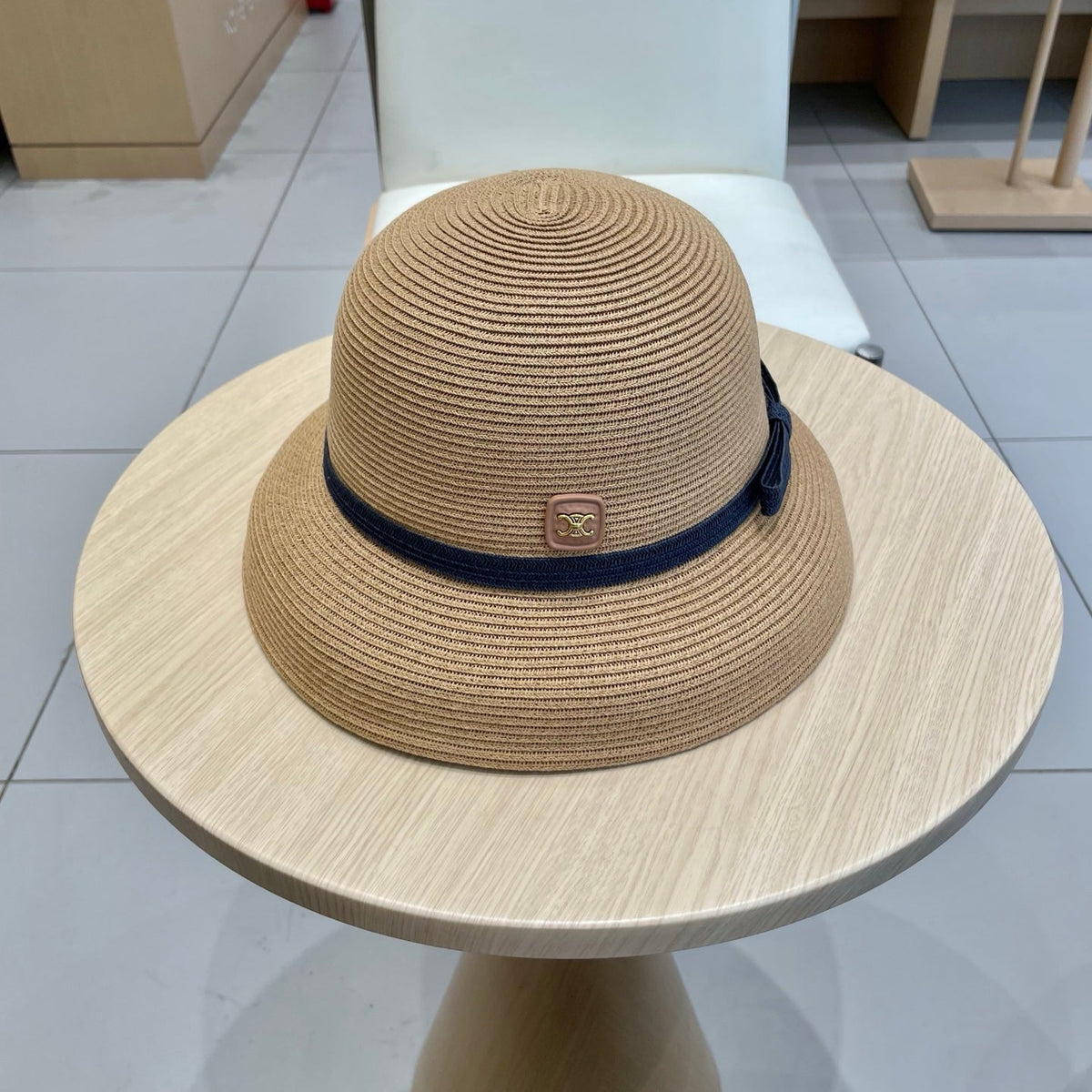 BUKET HAT MODEL 650562 IN LIGHT BROWN SPRAY FABRIC