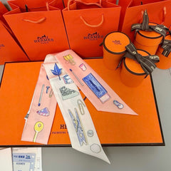 HERMES 25S SCARF TWILLY 86 IN SILK 987337