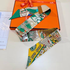 HERMES 25S NECKERCHIEF 86 IN SILK 989358