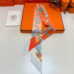 HERMES 25S NECKERCHIEF 86 IN SILK 991543