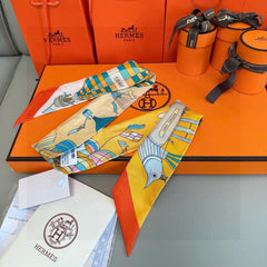 HERMES 25S NECKERCHIEF 86 IN SILK 991545