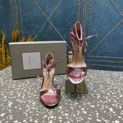 HIGH HEEL 10 CM SANDAL IN CREPE PINK CALFSKIN 537812