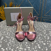 HIGH HEEL 10 CM SANDAL IN CREPE PINK CALFSKIN 537812