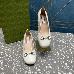 HIGH PUMP 55MM IN WHITE SHEEPSKIN