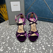 VELVET IDA SANDAL 10 CM PALATINATE PURPLE
